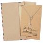 Quan Jewelry Music Note Treble Clef Necklace, Musical Jewelry Gifts for Women with Greeting Card