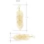 IDB Delicate Filigree Dangle Layered Leaf Hook Earrings - Available in Silver and Gold Tones