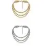 Pingyongchang Metal Gold Silver Color Thick Chunky Choker Chain Multi Layered Adjustable Length Necklace Exaggeration Oval Cuban Collar Statement Clavicle Necklace for Women Men Party Gifts Jewelry Pingyongchang Metal Gold Silver Color Thick Chunky Choker Chain Multi Layered Adjustable Length Necklace Exaggeration Oval Cuban Collar Statement Clavicle Necklace for Women Men Party Gifts Jewelry