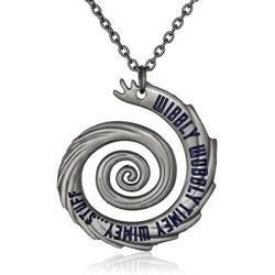 REINDEAR Doctor Who 22'' Wibbly Wobbly Timey Wimey Pendant Necklace (Silver-Tone)
