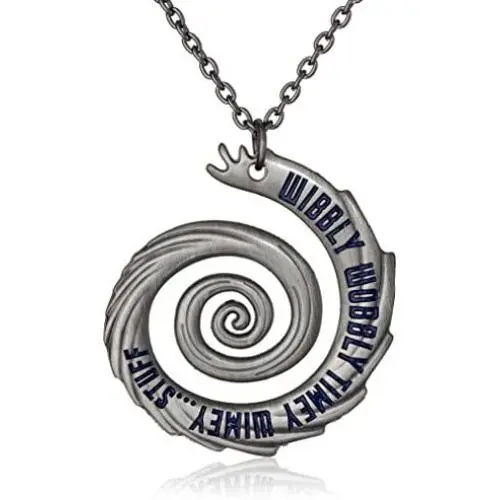 REINDEAR Doctor Who 22'' Wibbly Wobbly Timey Wimey Pendant Necklace (Silver-Tone) REINDEAR Doctor Who 22'' Wibbly Wobbly Timey Wimey Pendant Necklace (Silver-Tone)