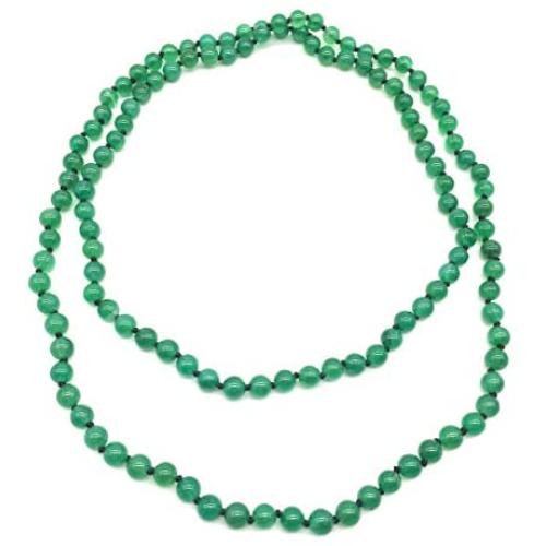 xinpeng 8mm Natural Stone Gemstone Multi-Layered Long Beaded Necklace 47 Inch Wrap Bracelet Handmade Jewelry Gift for Women Men
