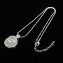 Skyrim The Prayer of Jabez Two Coins Budda Words Engraved Pendant Necklace Jewelry for Men and Women