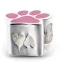 Best Wing Jewelry .925 Sterling Silver Pink Dog Paw Charm Bead