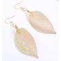 Kermele Long Gold Leaf Pendant Necklace and Earrings Jewelry Set - Nice Gifts for Women Girls