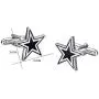 Yoursfs Blue Five Star Cufflinks for Men Novelty Cuff Links Business Accessory for Shirt Yoursfs Blue Five Star Cufflinks for Men Novelty Cuff Links Business Accessory for Shirt