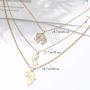 Twinklede Boho Layered Necklace Gold Elephant Pendant Necklaces Chain Nefertiti African Map Necklace Jewelry for Women and Girls (Gold 1)