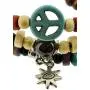 Mandala Crafts Peace Symbol Wood Beads Wrap Bracelet/Zen Bracelet/Multi-Layer Wristband/Surf Bracelet #329 Mandala Crafts Peace Symbol Wood Beads Wrap Bracelet/Zen Bracelet/Multi-Layer Wristband/Surf Bracelet #329