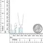 Gem Stone King 925 Sterling Silver Sky Blue Topaz and Diamond Pendant Earrings Set, 13.37 Cttw Emerald Cut, Gemstone Birthstone with 18 Inch Silver Chain