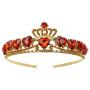 Botrinal Evie Royal Red Heart Necklace and Tiara Descendants Red Heart Crown Jewelry Set Queen of Hearts Eive Costume for Girls Teen Halloween