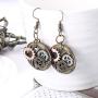 Hanpabum 4pairs Steampunk Drop Dangle Earrings For Women Men Vintage Punk Clockwork Hook Earrings Halloween Jewelry