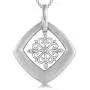 Evoque Sterling Silver and Diamond Snowflake Pendant (1/20 Cttw, J-K Color, I1-I2 Clarity) with 18'' Sterling Silver Chain Necklace – Frozen Icy Snow Flower Necklace – Charming Winter Jewelry for Women