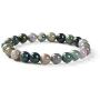 Natural Indian Agate Gemstone Bracelet 7 inch Stretchy Chakra Gems Stones Healing Crystal Birthday Gift GB8-31
