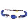 Lapis Lazuli Double Wrap Bracelets for Women - Adjustable Lapis Centerpiece Natural Stone Beads Bracelet - Stress Relief Natural Stone Leather Bracelet for Women, Girls & Teen