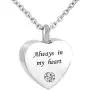 CLY Jewelry Urn Necklace for Ashes Stainless Steel Love Heart Necklace with Crystal Birthstone Always in My Heart The Best of Cremation Jewelry Bottom of My Heart Memorial Keepsake CLY Jewelry Urn Necklace for Ashes Stainless Steel Love Heart Necklace with Crystal Birthstone Always in My Heart The Best of Cremation Jewelry Bottom of My Heart Memorial Keepsake