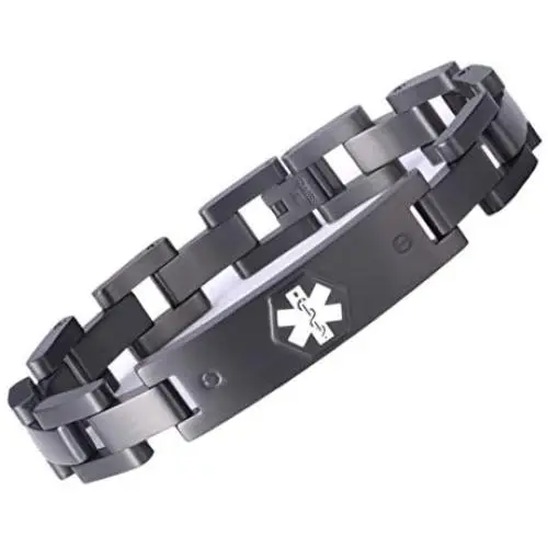 linnalove The Military Style Medical Bracelet Jewelry for Men and Women with Engraving Alert Identity Medical Conditions linnalove The Military Style Medical Bracelet Jewelry for Men and Women with Engraving Alert Identity Medical Conditions