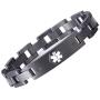 linnalove The Military Style Medical Bracelet Jewelry for Men and Women with Engraving Alert Identity Medical Conditions
