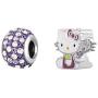 Hello Kitty Sterling Silver Crystal Charm Bead Set