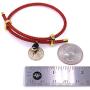 18K Gold Plated Saint Benedict Red String Bracelet Adjustable Charm Genuine Jetstone