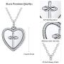 Urn Necklace, 925 Sterling Silver Cross with Infinity in Heart, Cremation Jewelry for Ashes, Forever in My Heart Human Pet Ashes Keepsake for Women, Urn Jewelry Mother Day Gift for Women with Gift Box