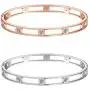 Allen&Danmi AD Jewelry Rose Gold/Gold/White Gold Bangle Bracelet Elegant CZ Stone Stanless Steel Hollow Out for Women Mother’s Day