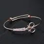 Minimalist Shears Scissor Bangle Stacking Adjustable Wire Bracelet for Hairdresser Minimalist Shears Scissor Bangle Stacking Adjustable Wire Bracelet for Hairdresser