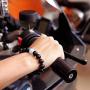 Jewever Black Obsidian with Tiger eye Womens Mens Bracelet Stretch Healing Crystal 12mm Beads Gemstone Unisex 7''