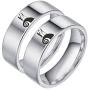Sping Jewelry Jack and Sally Moonlit Confession Ring His and Hers Titanium Steel Nightmare Before Christmas Band Size 6-12