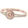Rose Gold Snap Charm Bracelet with 18mm Flower Snap