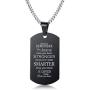 VNOX Always Remember You are Braver Than You Believe Inpsirational Jewelry Pendant Necklace Inspirational Sentiment Son Daughter Graduation Inspirationa Gift Form Father Mom