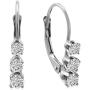AGS Certified 1/2ct TW Diamond Lever Back Earrings in 14K Gold (H-I Color, I1-I2 Clarity)