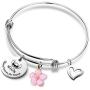 Ohana Bracelet Keychain Ohana Mean Ohana Jewelry with Hibiscus Flower Charm Gift for Women Girls