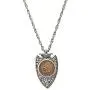 Indian Head Penny Silvertone Arrowhead Pendant