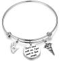 CENWA Massage Therapist Bracelet Massage Physical Therapy Jewelry Don’t Mess with Me I Get Paid to Hurt People Gift for Massage Therapist Massage Chiropractor Graduation