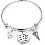 CENWA Massage Therapist Bracelet Massage Physical Therapy Jewelry Don’t Mess with Me I Get Paid to Hurt People Gift for Massage Therapist Massage Chiropractor Graduation