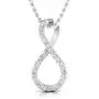 1/5 Ctw IGI Certified Diamond & Sterling Silver Infinity Pendant with 18'' Chain