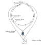 TseanYi Opal Moonstone Necklace Choker Silver Boho Layered Horn Necklaces Chain Satellite Chain Clavicle Necklace Jewelry for Women and Girls