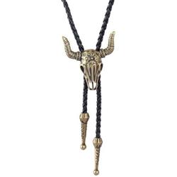 Bfiyi Native Indian Bolo Tie Western Necklace Rodeo Cowboy Necktie Burgundy Jewelry for Men, Women