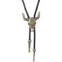 Bfiyi Native Indian Bolo Tie Western Necklace Rodeo Cowboy Necktie Burgundy Jewelry for Men, Women