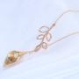 MIXIA Peace Olive Branch with Calla Lily Flower Pearl Lariat Y Necklace Hook Earring Charm Pendant Earrings Jewelry