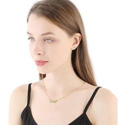 18K Gold Plated Stainless Steel Year Necklace Birthday Year Number Necklace Anniversary Memorable Jewelry for Women Girls