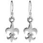Everyday Lily Flower .925 Sterling Silver Dangle Earrings