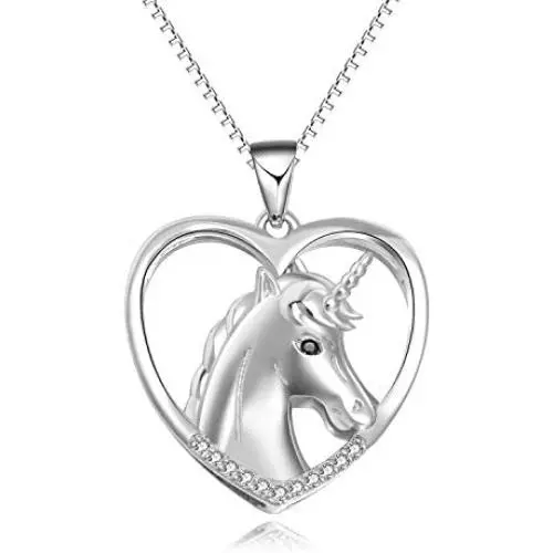 YFN Unicorn Gifts Sterling Silver Unicorn Necklace Unicorn Pendant Jewelry for Women