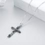 POPKIMI S925 Sterling Silver Faith Necklace Pendant Jewelry for Women Gifts,18+2inch