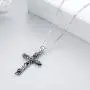 POPKIMI S925 Sterling Silver Faith Necklace Pendant Jewelry for Women Gifts,18+2inch