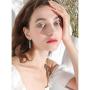 D.Rosse Unique Vintage Silver Handmade Bohemian Enamel Flower Bar Dangle Earrings Chic Green Tulip Geometric Square Drop Earrings for Women Statement Jewelry