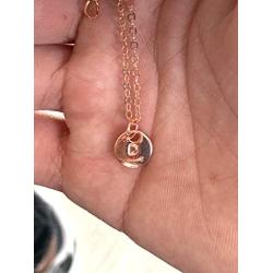 Xunjie Alphabet Necklace 14K Gold Necklace for Women