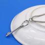 Dankadi Classic Female Original Silver Necklace 925 Silver Key Pendant Necklace Minimalism 45-60cm Snake Chain Jewelry Lobster clamp Clasp
