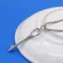 Dankadi Classic Female Original Silver Necklace 925 Silver Key Pendant Necklace Minimalism 45-60cm Snake Chain Jewelry Lobster clamp Clasp