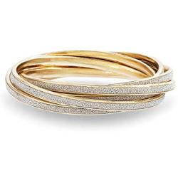 Steve Madden Glitter Design Interlocking Bangle Bracelet For Women